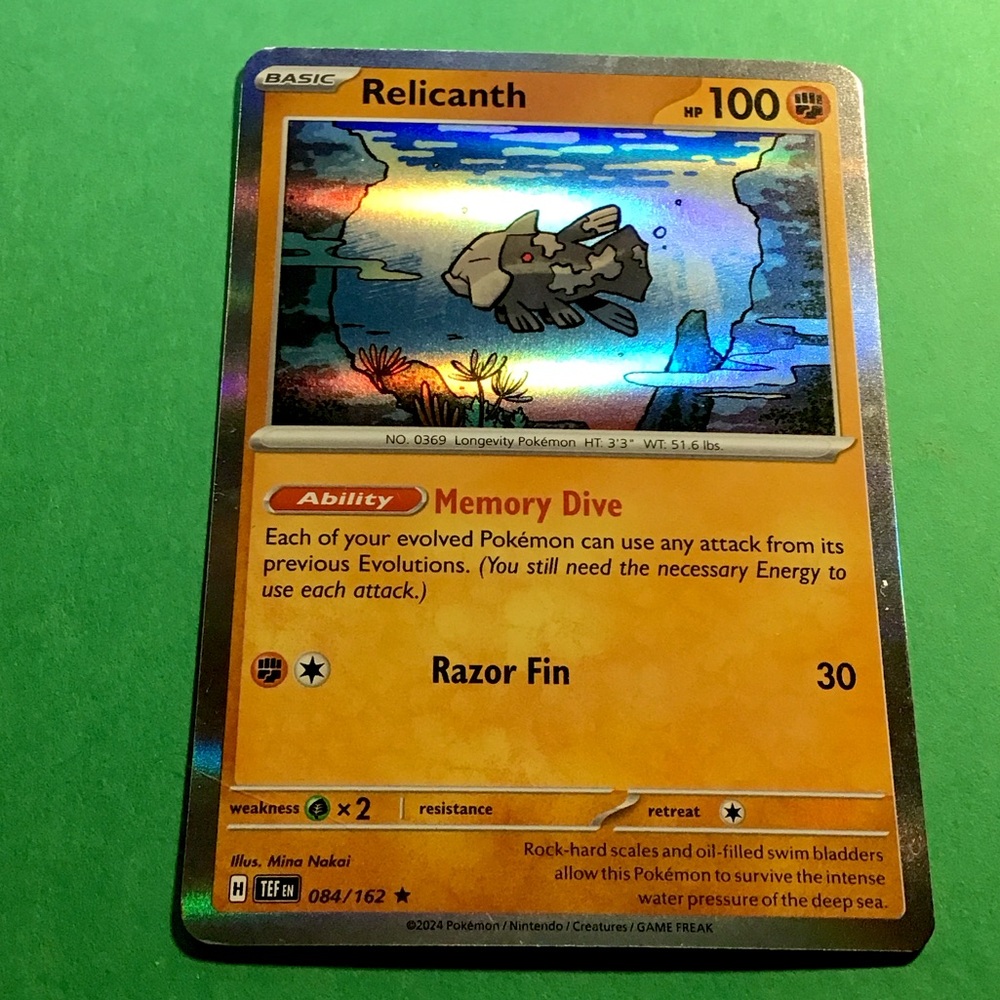 2024 RELICANTH #084/162 HOLO RARE TEMPORAL FORCES MINT CONDITION